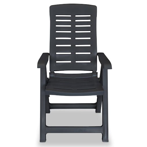 NNEVL Reclining Garden Chairs 4 pcs Plastic Anthracite
