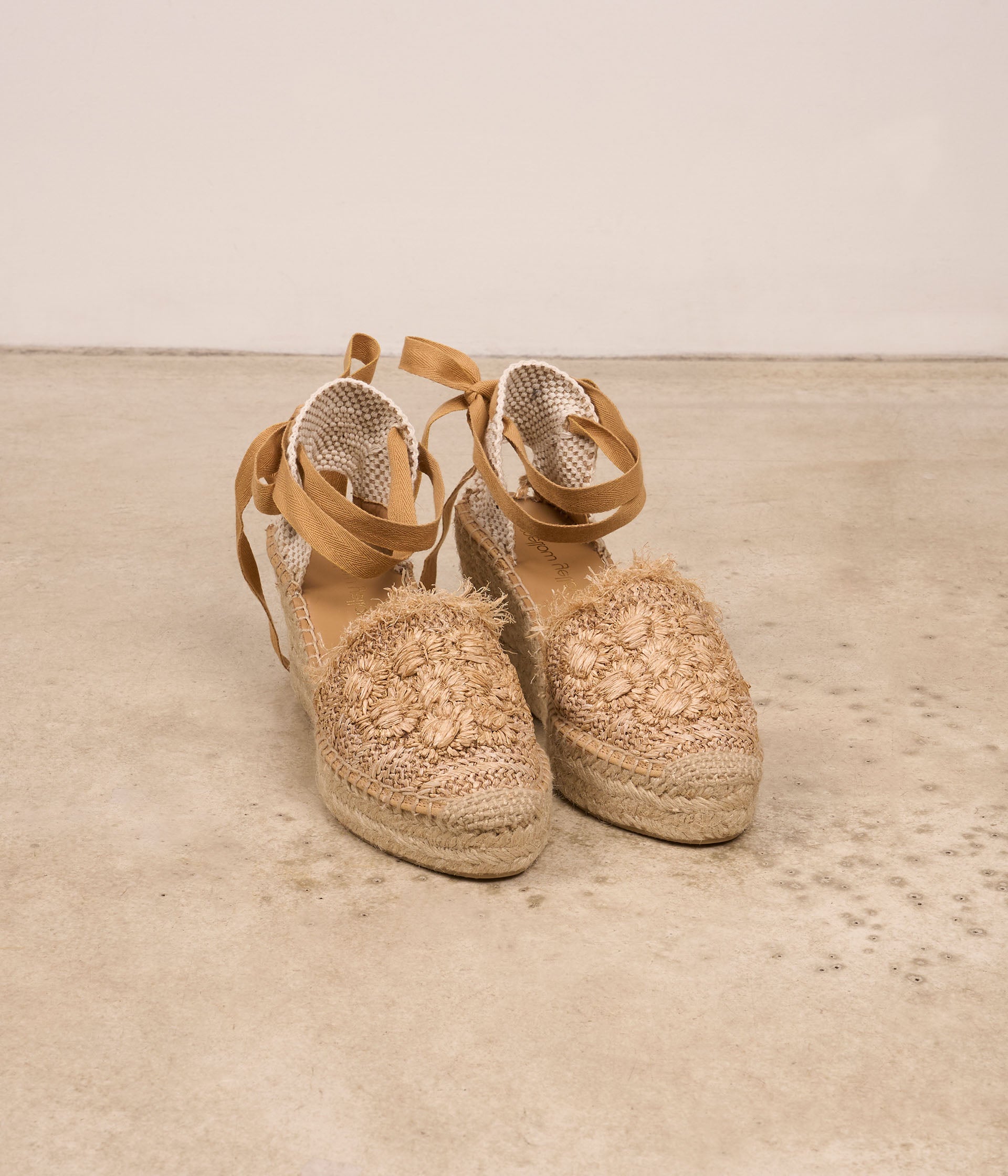Espadrilles compensées beiges Daffy