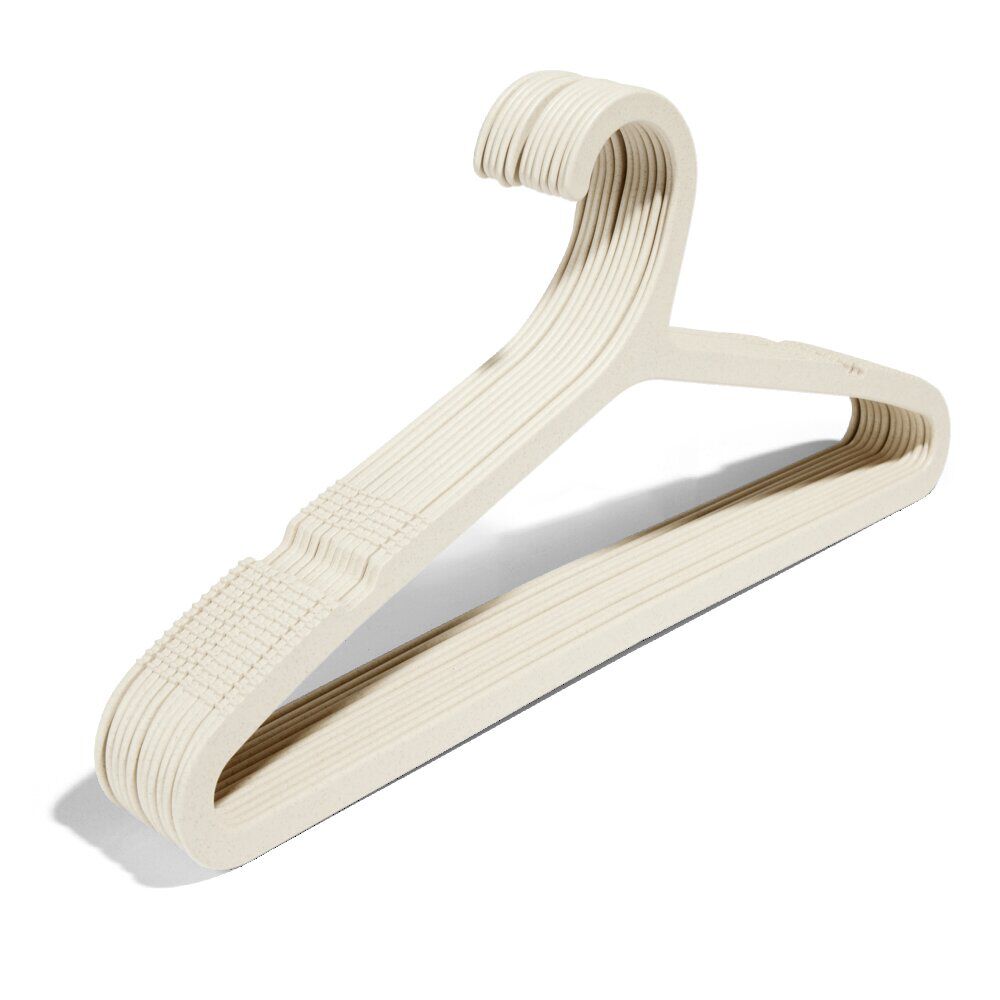 Lot de 25 cintres en paille de blé brun 43x21,5cm