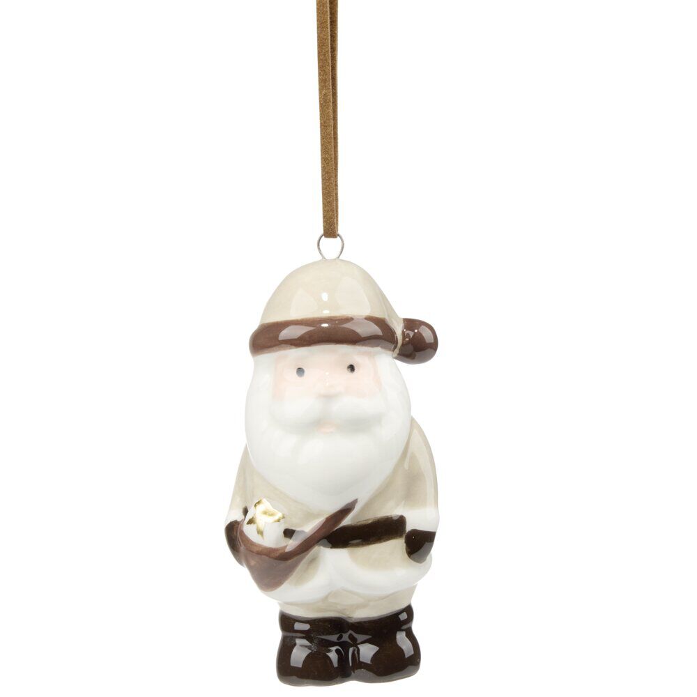 Figurine de No&euml;l à suspendre en dolomite (3 modèles)