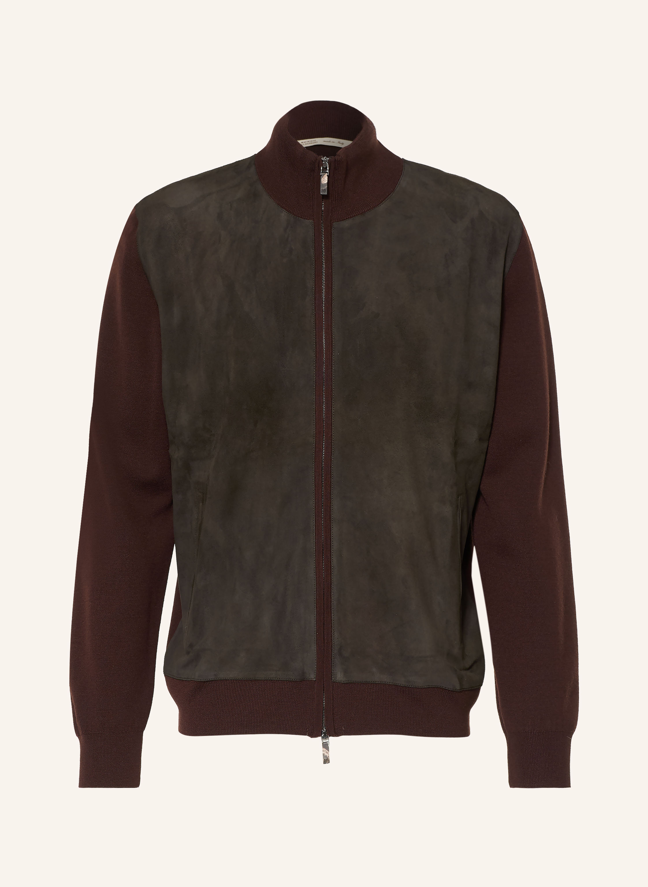 MAURIZIO  BALDASSARI Lederblouson im Materialmix