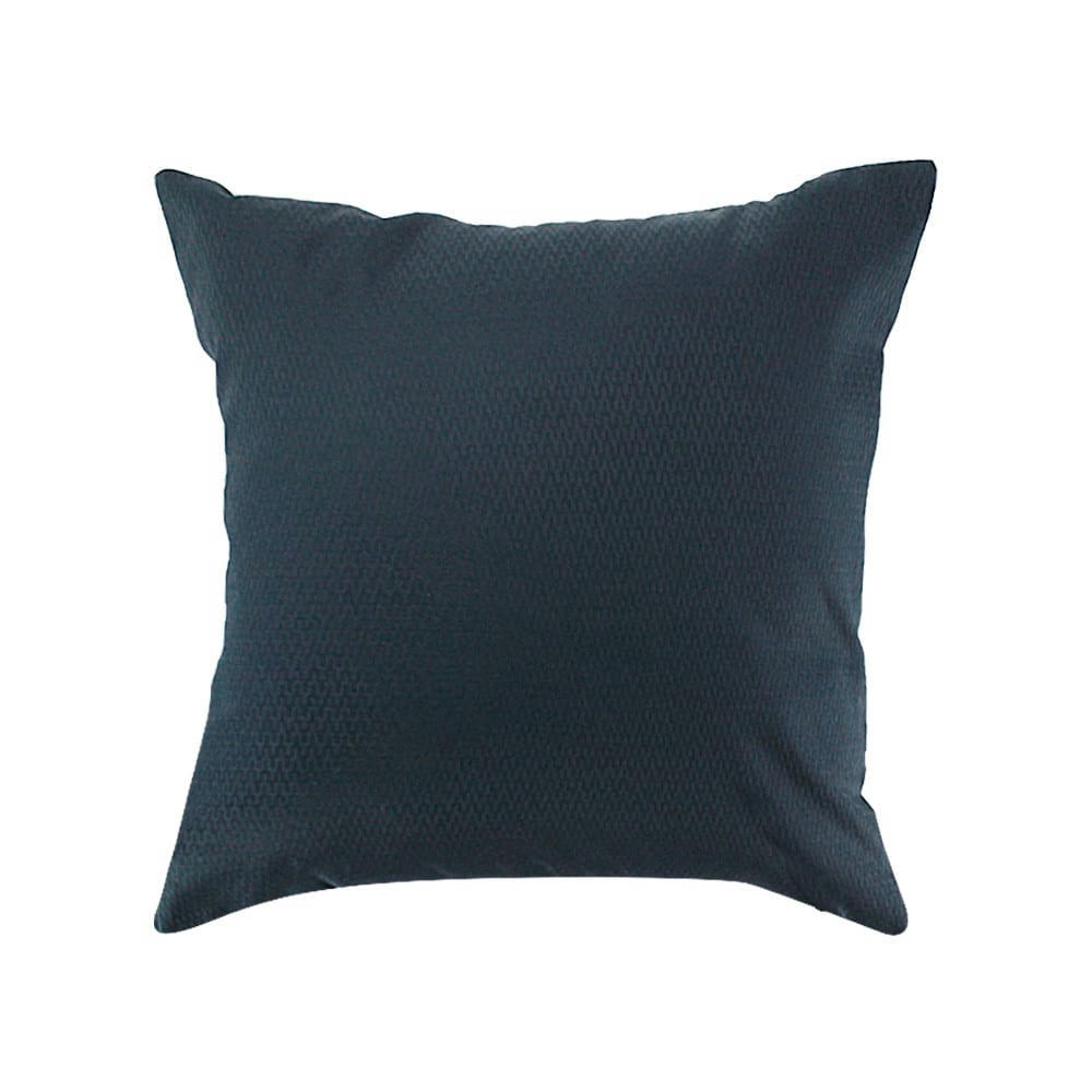 VIBRATO BLEU NUIT - Taie d'oreiller  satin de coton bleu 40x40