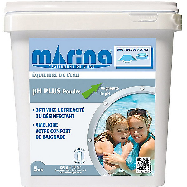 Marina équilibre de l'eau - pH PLUS en poudre 5 kg