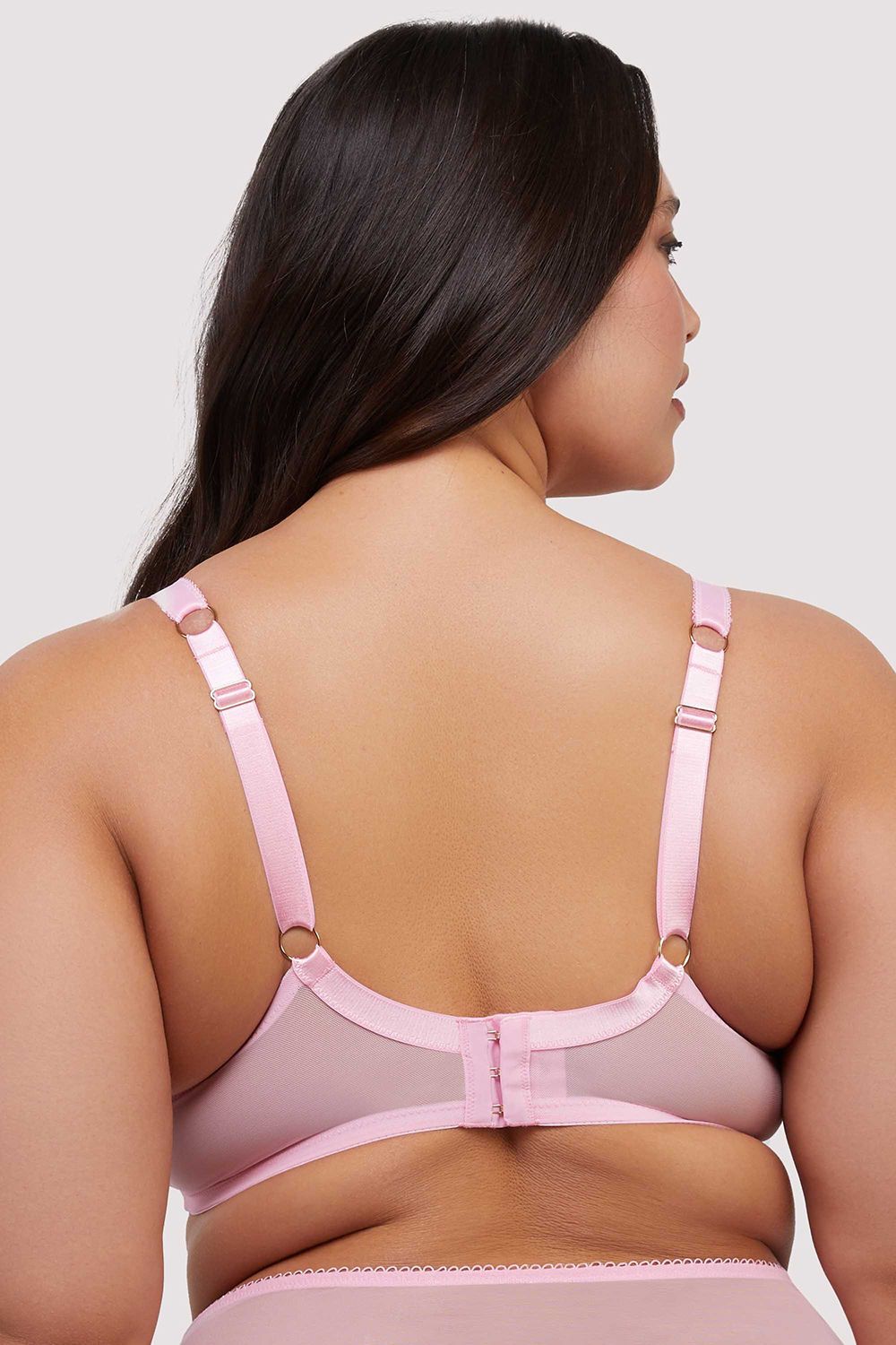 Playful Promises Luna Pastel Embroidery Picot Elastic Plunge Bra