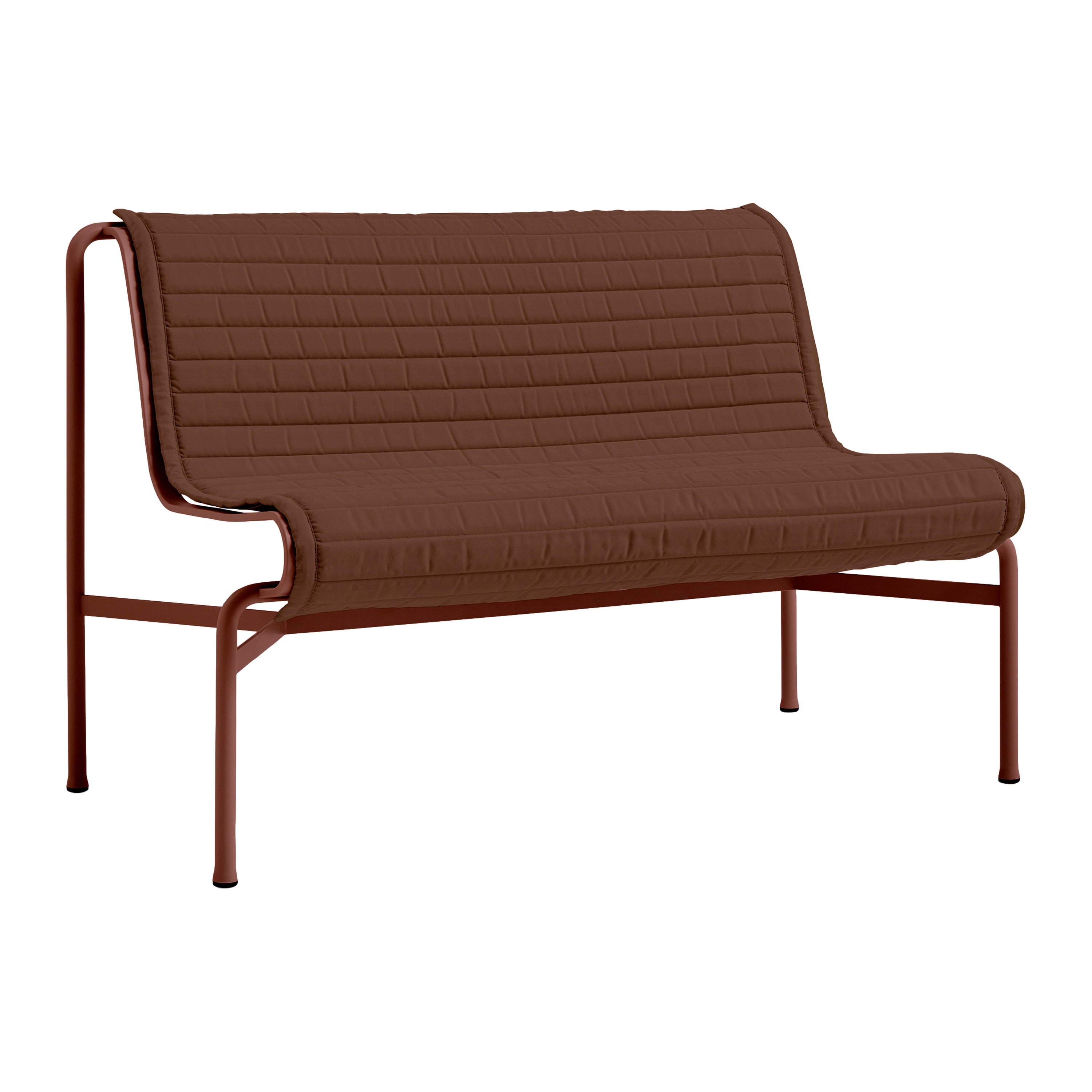 HAY Palissade Quilted Kussen voor 2,5-zits Tuinbank - Iron Red