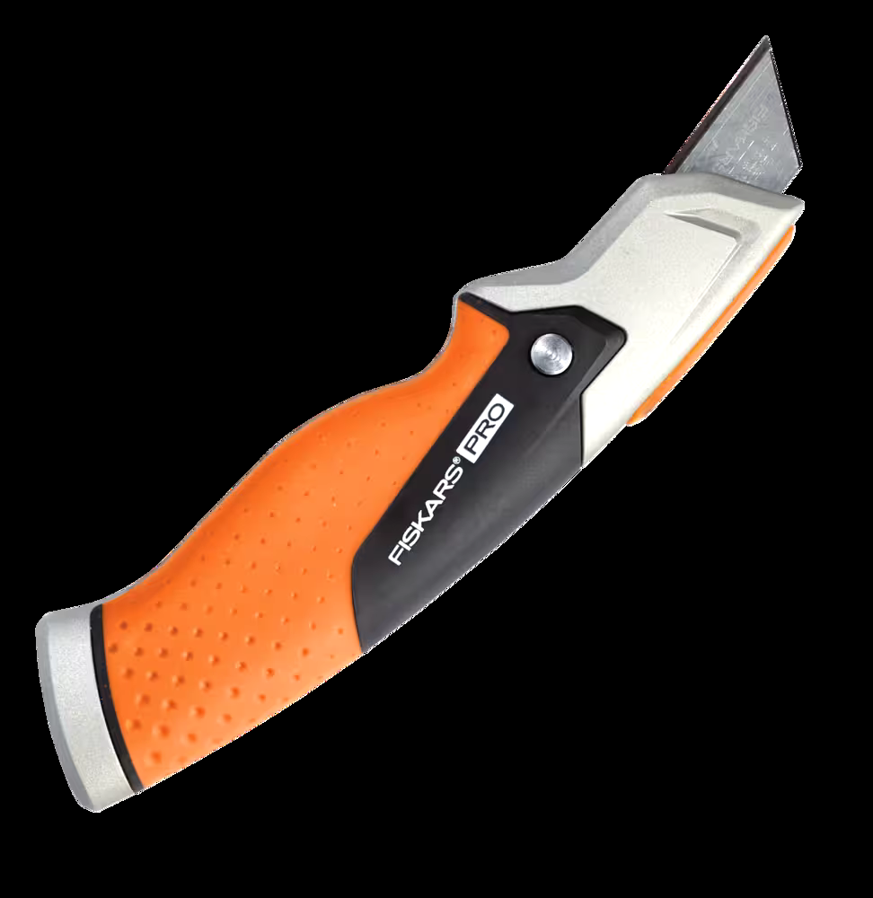 Fiskars Pro Fixed Blade Utility Knife, Black/Orange