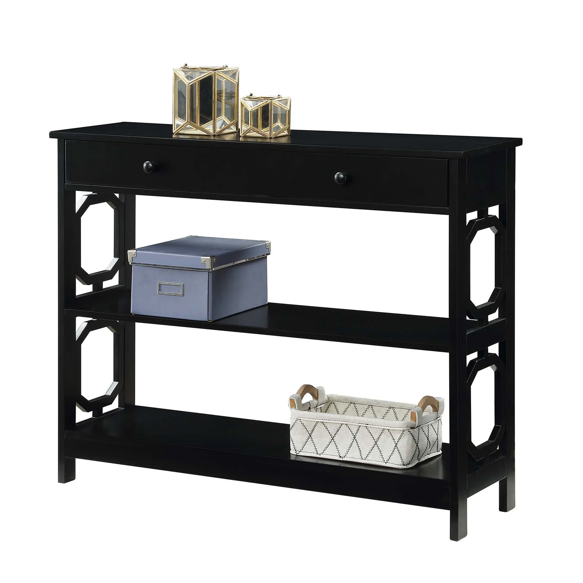 Convenience Concepts Omega 1 Drawer Console Table with Shelves