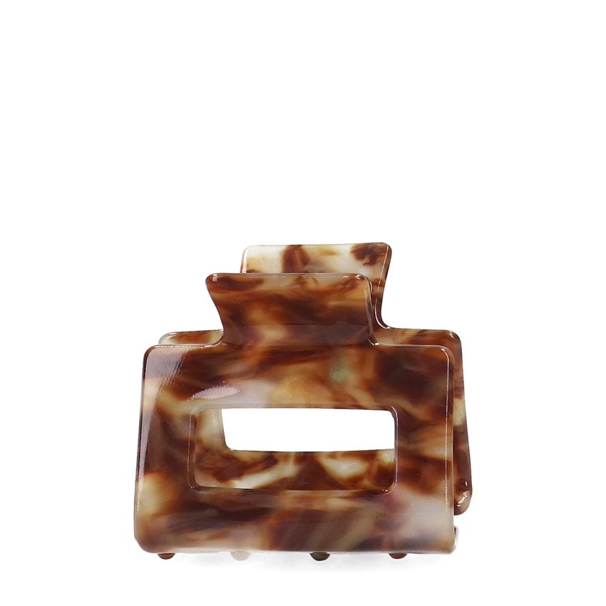 Manfield Bruine haarklem met print