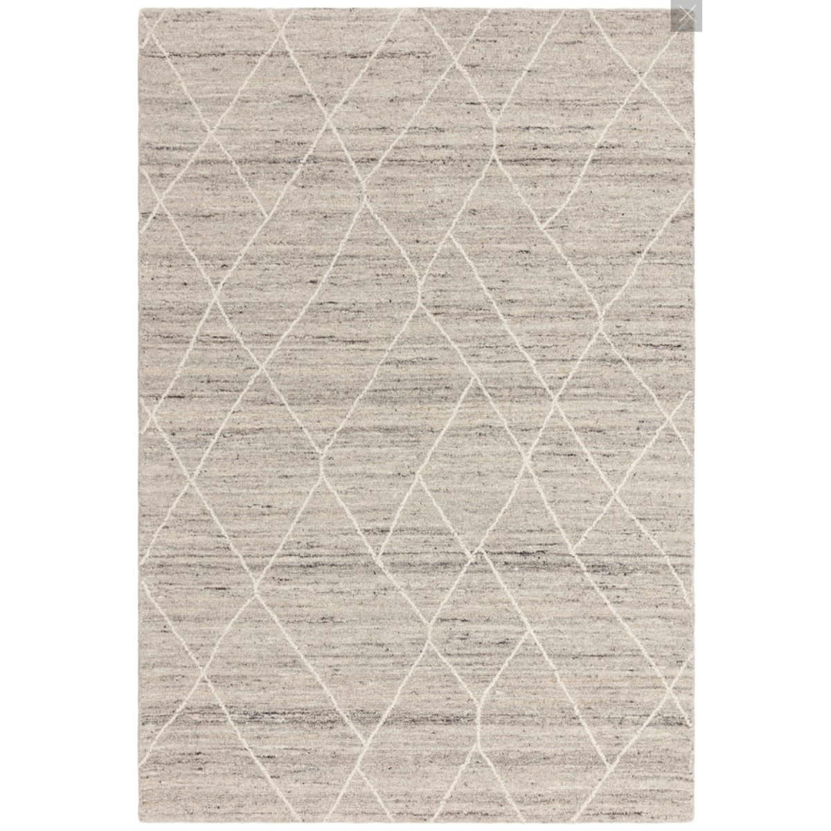 YANA - Tapis de salon en laine beige foncé 120x170 cm
