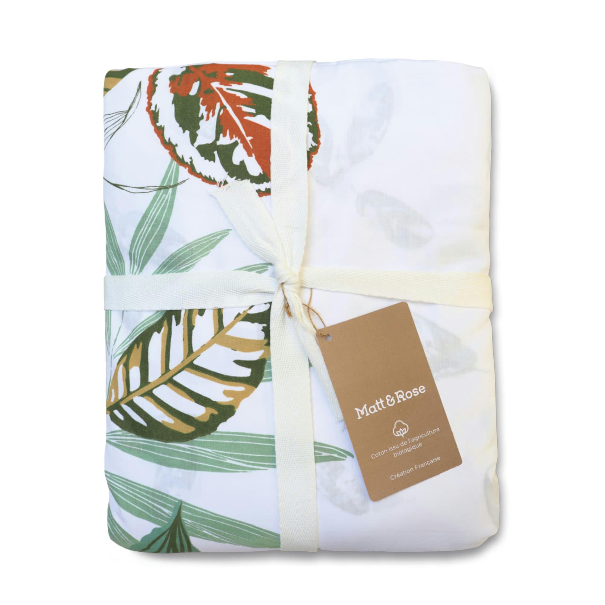 TOBAGO - Parure de lit imprimée en percale de coton BIO  240x220 cm