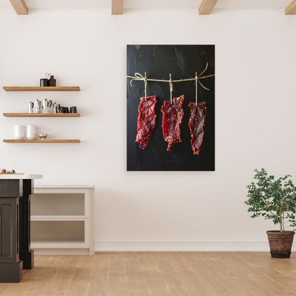 Obraz do kuchni restauracji baru jadalni, Wisząca sucha wołowina 20x30