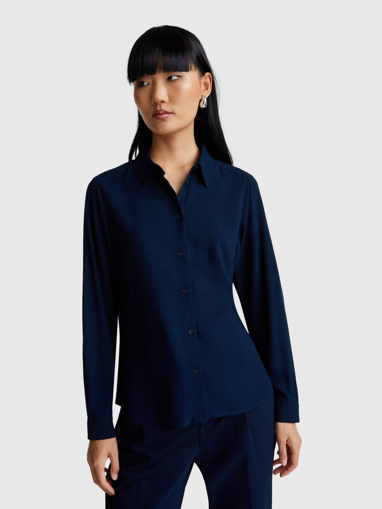 Regular fit shirt in viscose