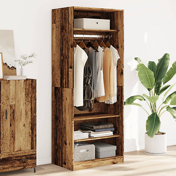 Garde-robe vieux bois 80x50x200 cm bois d'ingénierie vidaXL