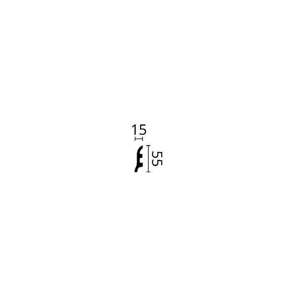 C4 DECOFLAIR Plinthe Polystyrène HD 55 x 17 x 2000 - 1 pièce