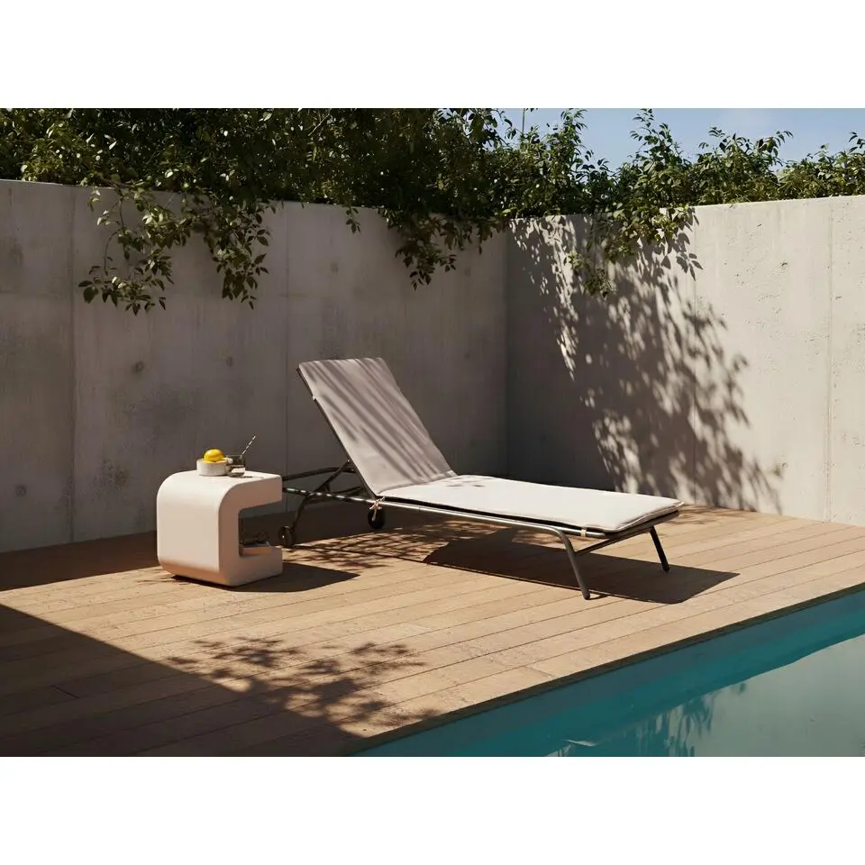 VOLTERRA - Tuin ligstoel - Beige - Stof