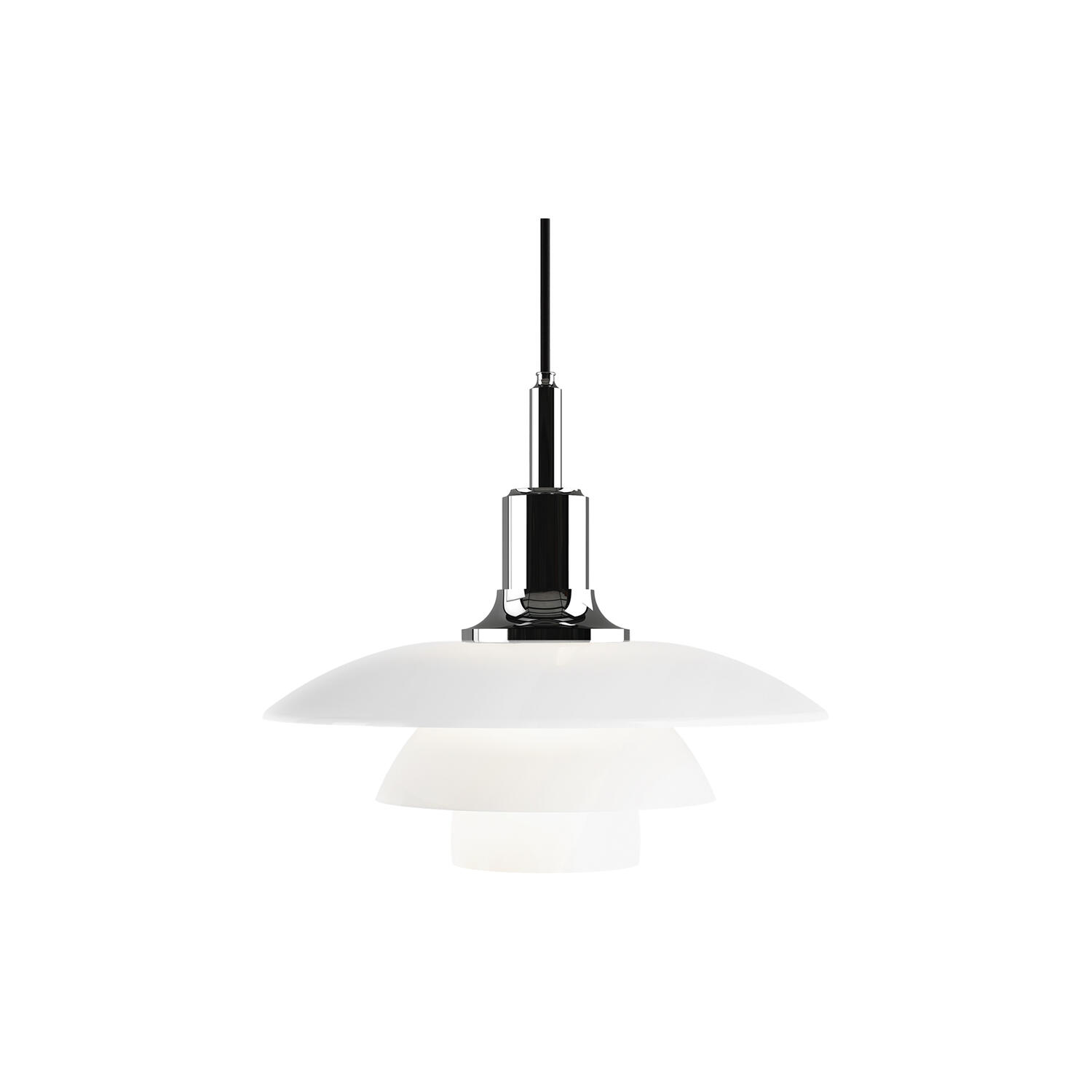 PH 3&frac12;-3 glas pendel, krom