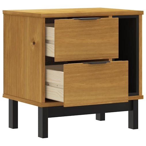 NNEVL Bedside Cabinet FLAM 49x35x50 cm Solid Wood Pine