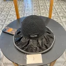 Ceiline Straw Sun Hat With Bow Split Back Sunhat