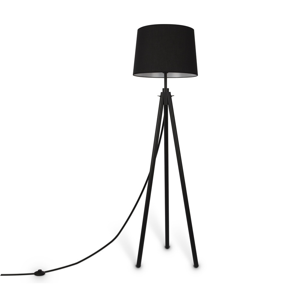 Lampa podłogowa czarna CALVIN 1xE27x60W wym:161,5x60,7x60,7cm Maytoni