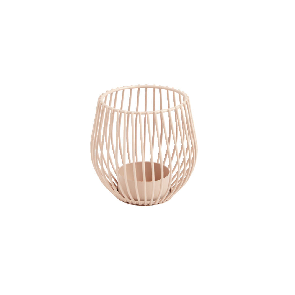 Bougeoir en métal Ø9xH9cm - 3 coloris