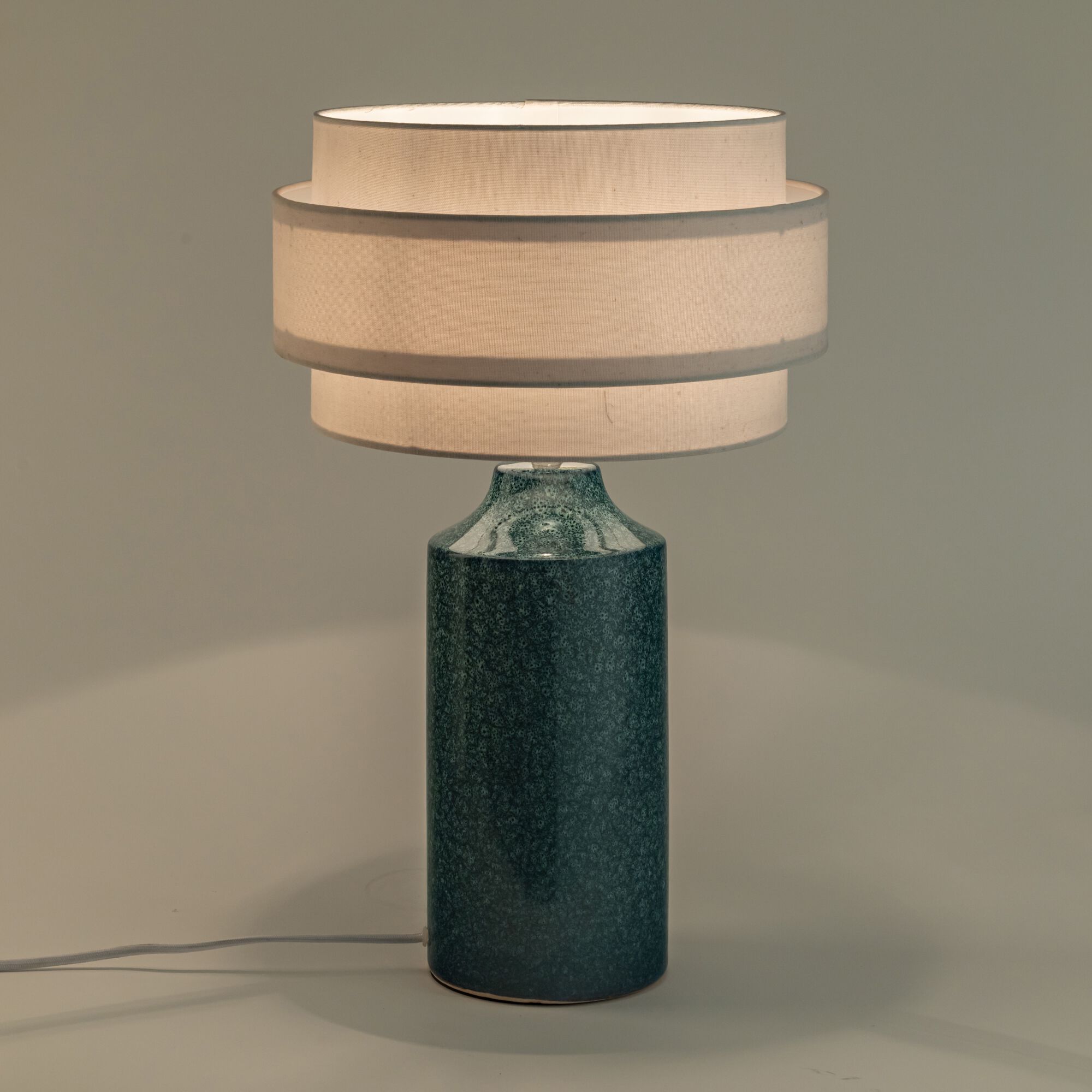 JERINA - Pied de lampe - Grès - Bleu - D15cm