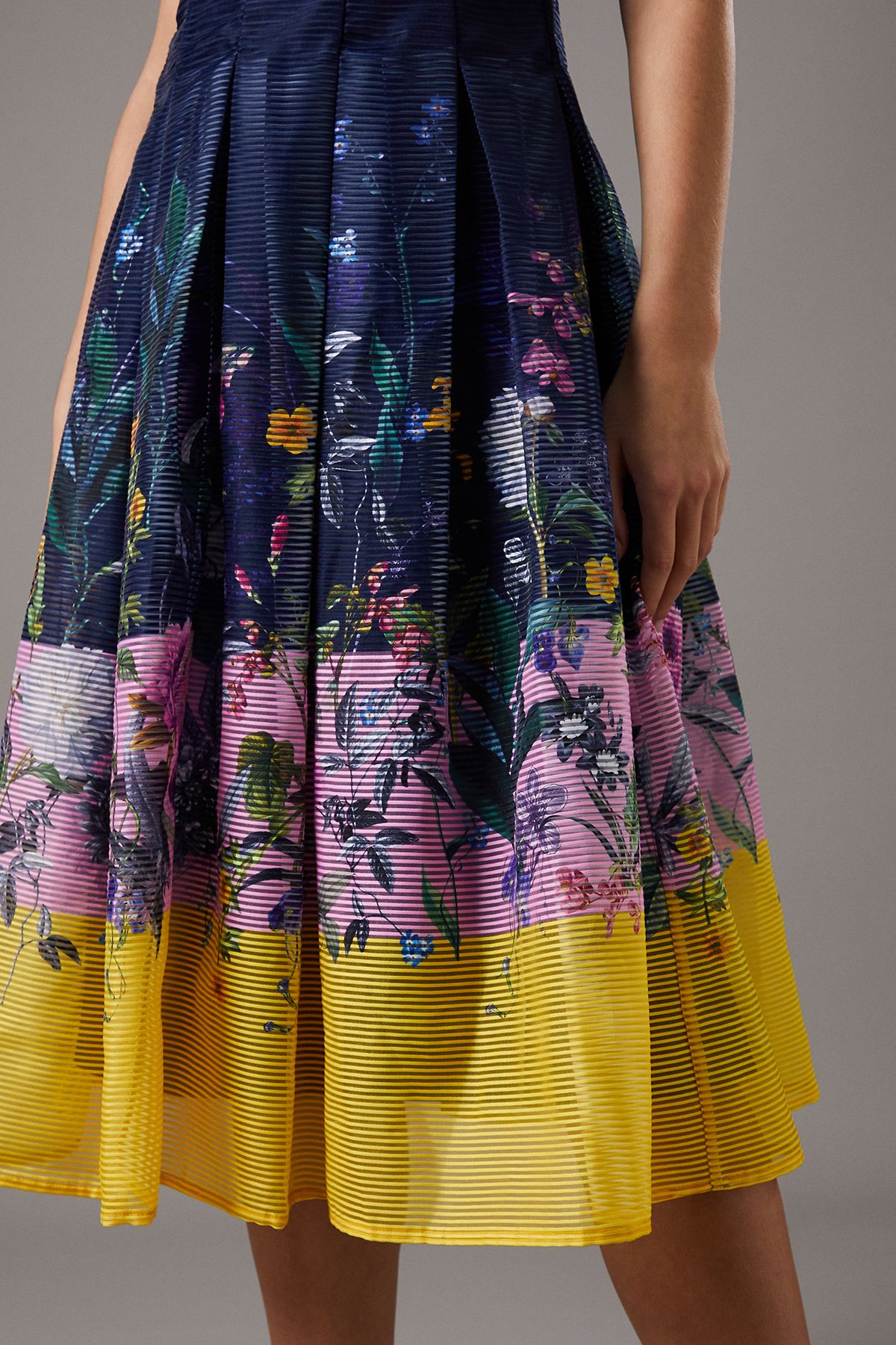 Coast Burnout Organza Drop Waist Midi Dress