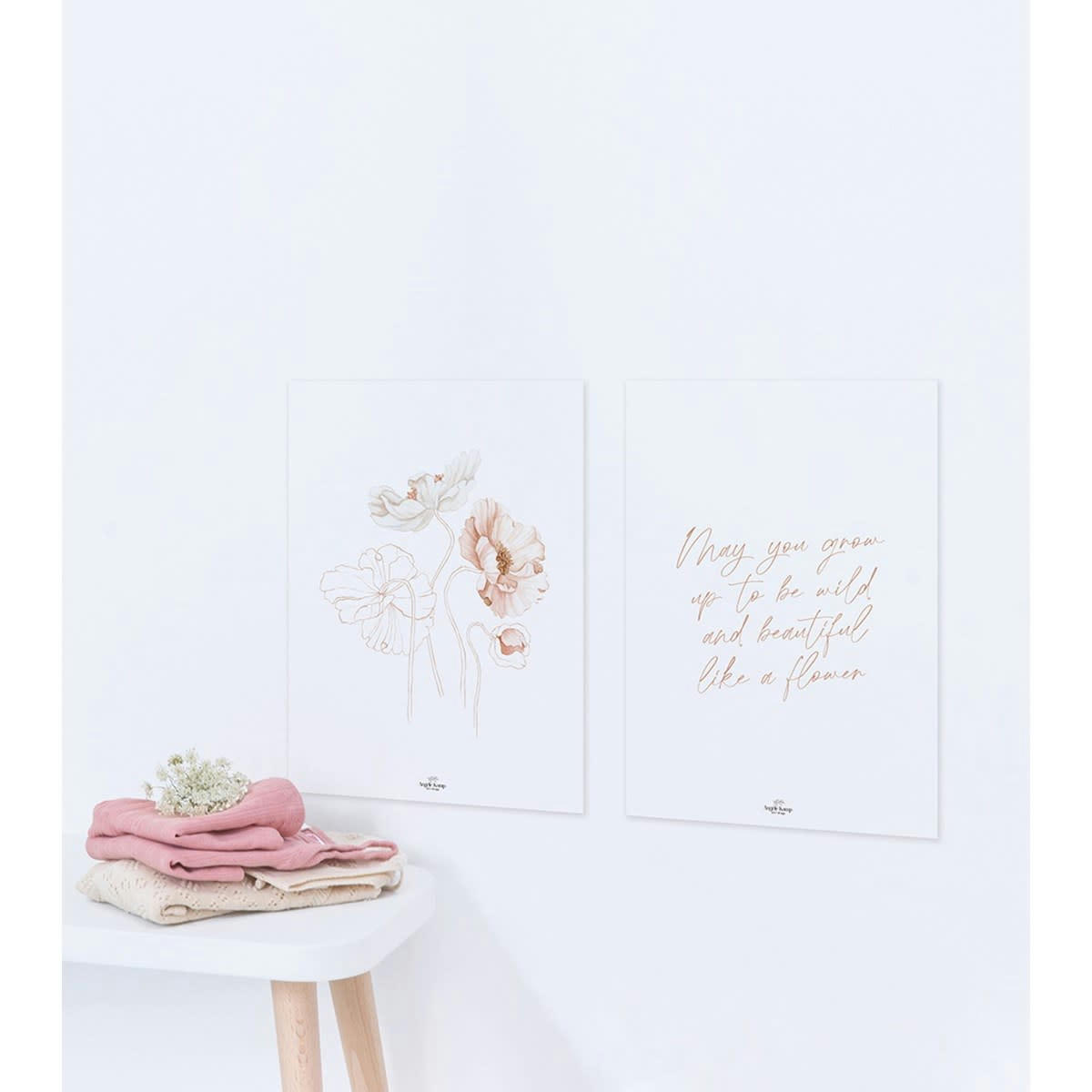 POPPIES - Lot 2 affiches coquelicot et poésie  en papier multicolore