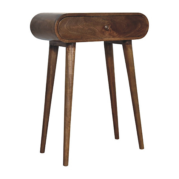 Artisan Furniture Bois massif Mini gris London console, 1 tiroir, marron