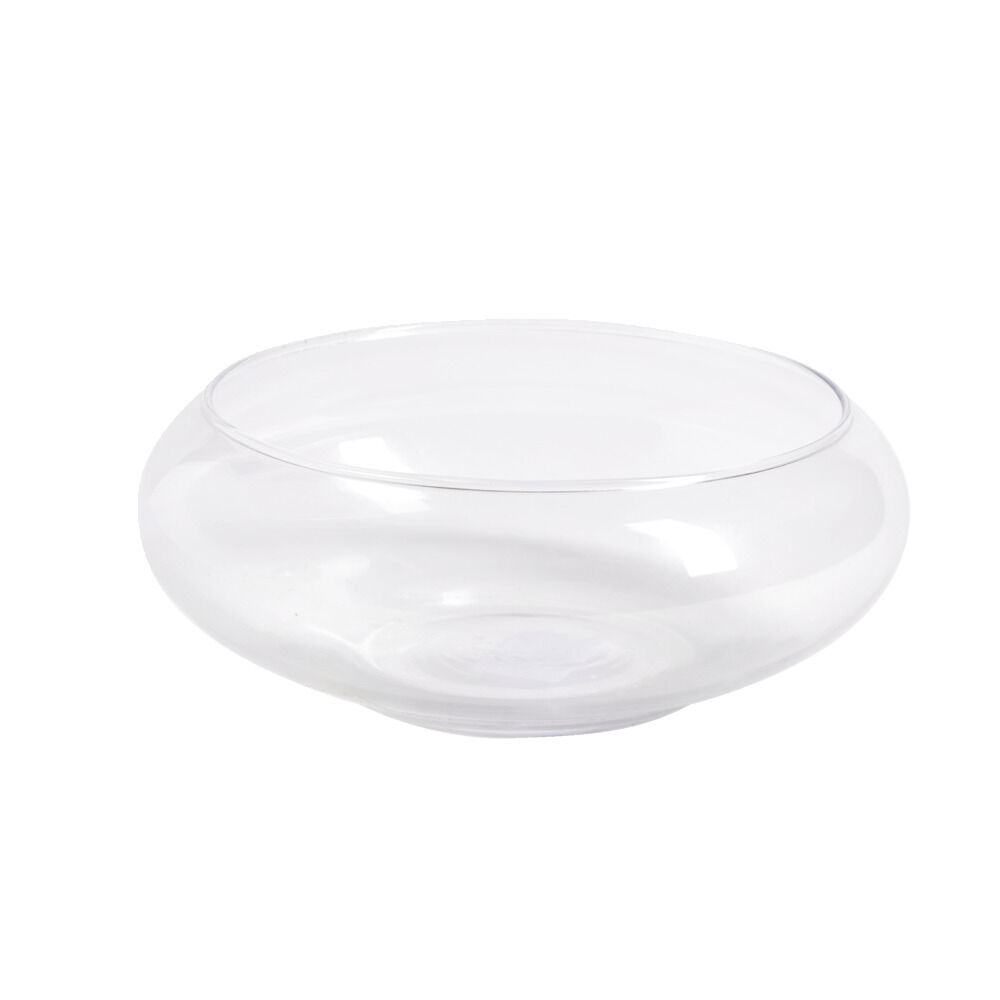Bol pour bougie flottante en verre transparent Ø20xH8cm