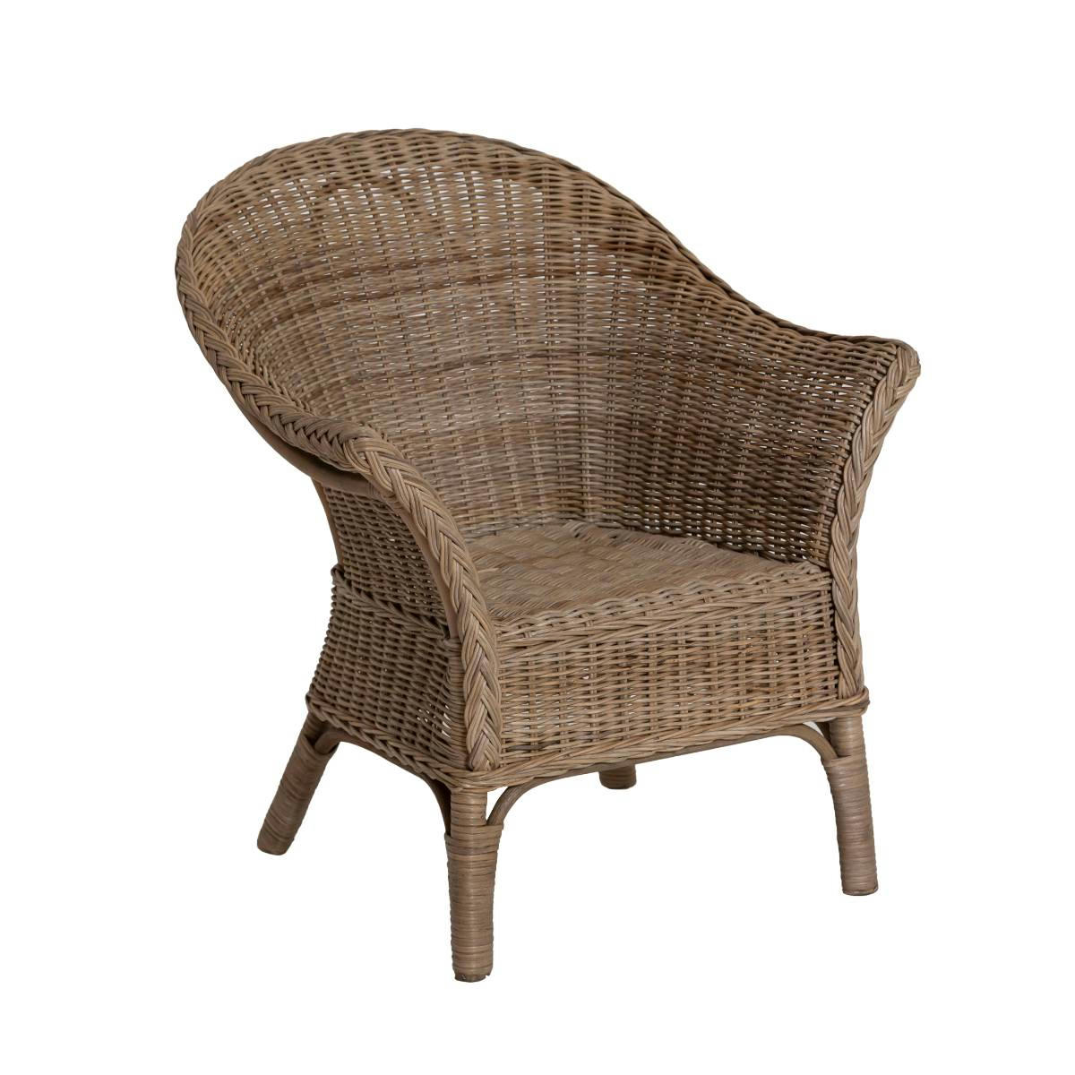 - Fauteuil en rotin marron 52 cm