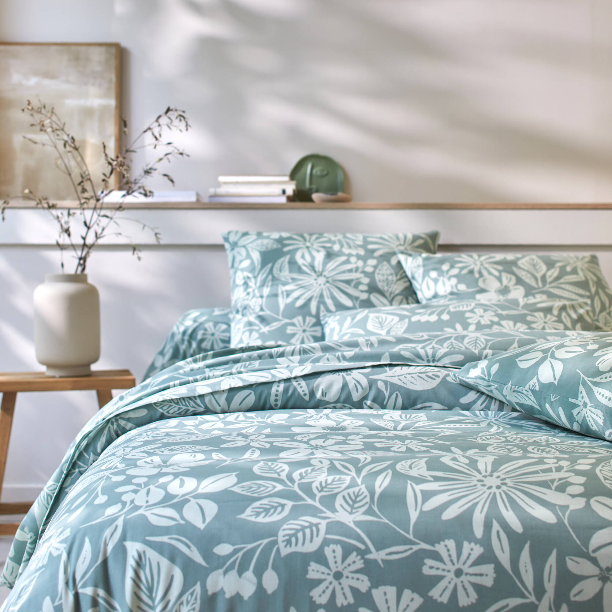 Linge de lit Céline en coton imprimé floral