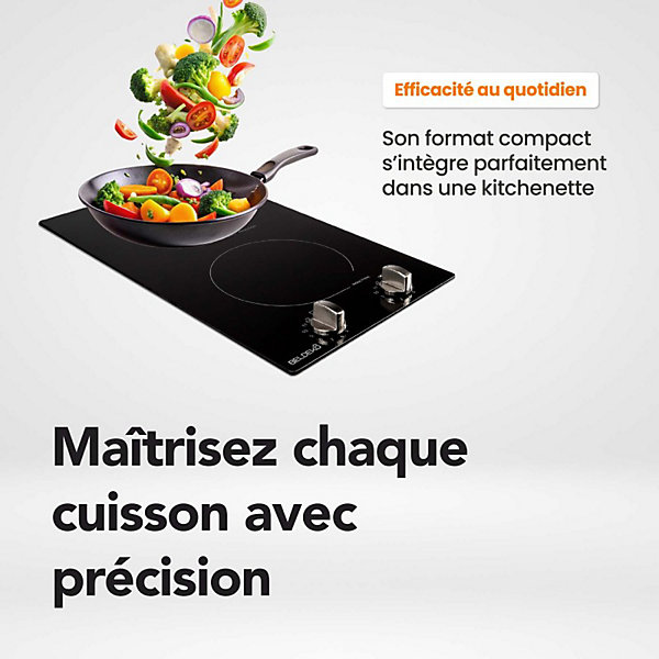 Domino Induction Manettes 2 Foyers - 3600W