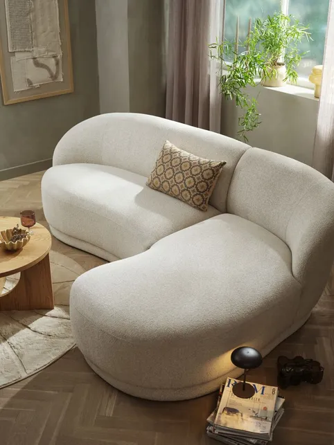 Sofa ANDRUP chaiselong højre beige stof