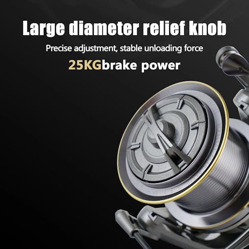 NNEOBA Spinning Fishing Reel 25KG Max Drag 10000 Series Silver