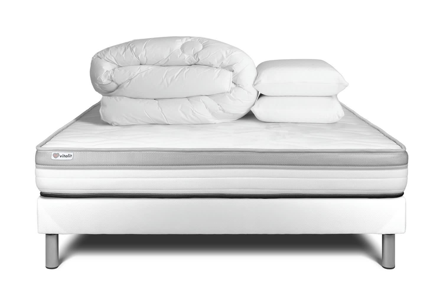VITAL RELAX - Pack Mousse[ 160x200cm kit Blanc