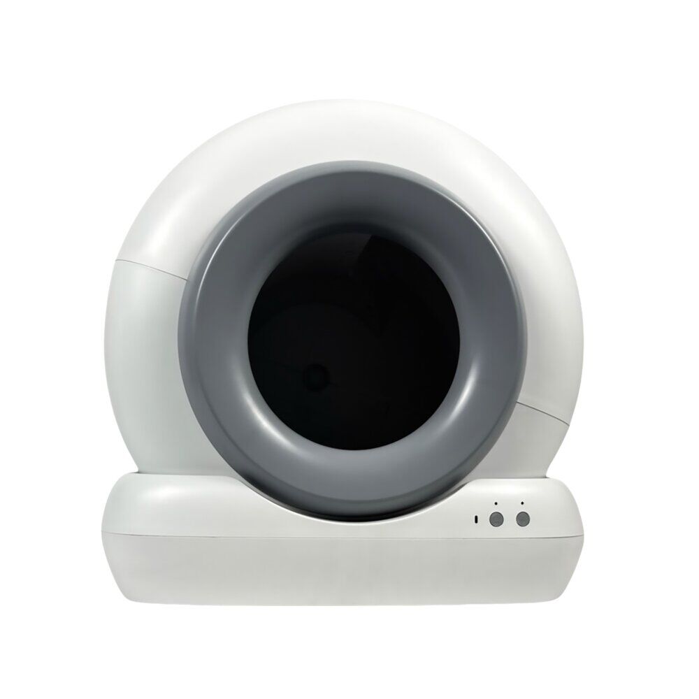 Litière auto-nettoyante pour chat plastique blanc 55x48xH50cm