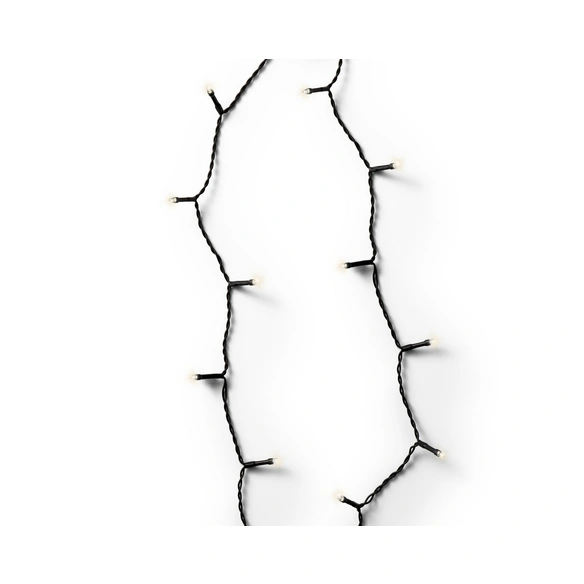 Lichterkette, 3,5 m 48 Lichter Kabel schwarz warmweiss