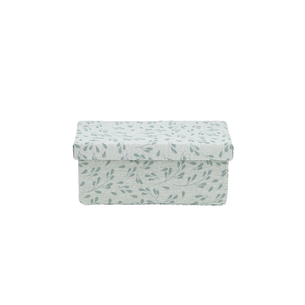 BoÎte de rangement en carton et coton 24,5x13xH10cm modèle 2 - Taille S