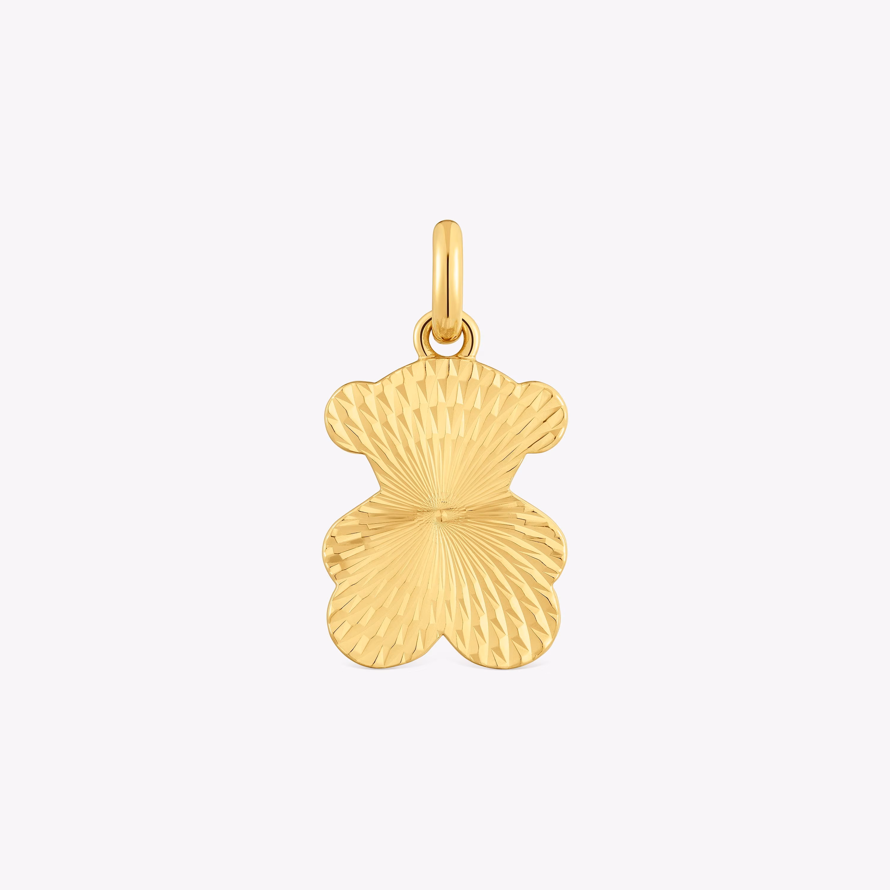 Colgante oso texturizado con baño de oro 18 kt sobre plata Sweet Dolls