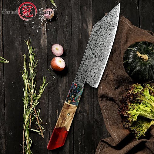 NNEOBADamascus Stainless Steel Chef Knife 13.7cm Blade