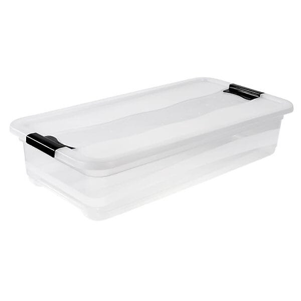 Boîte plate de rangement sous lit 33 litres