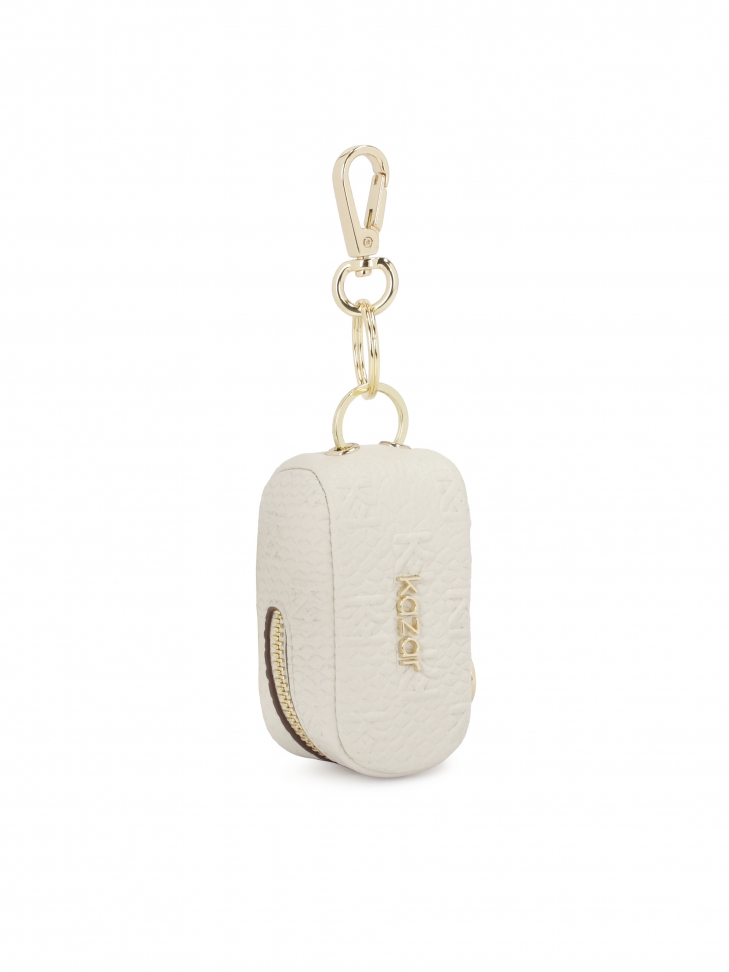 White key case with snap hook