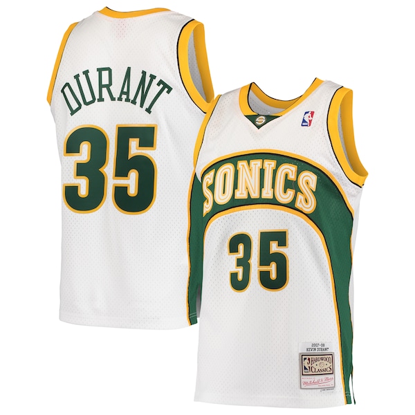 Kevin Durant Seattle SuperSonics  Hardwood Classics Swingman Jersey - White