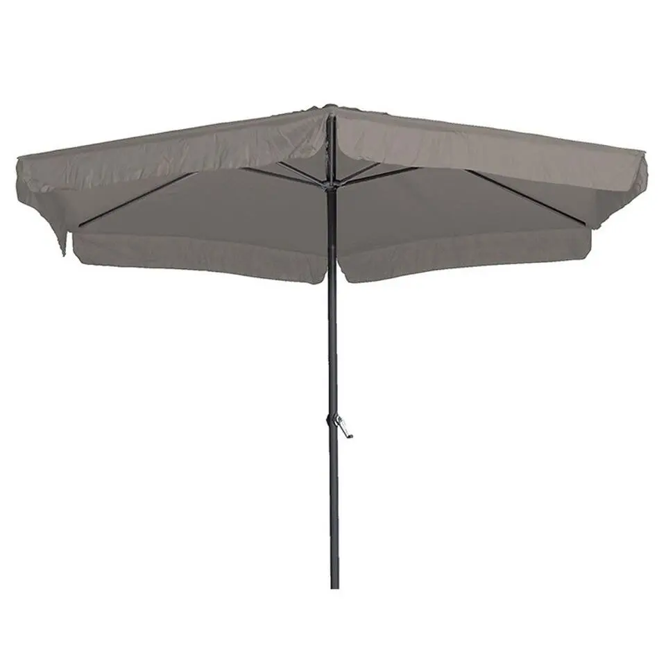 Garden Impressions Delta parasol &Oslash;300cm taupe Eureka voet en hoes