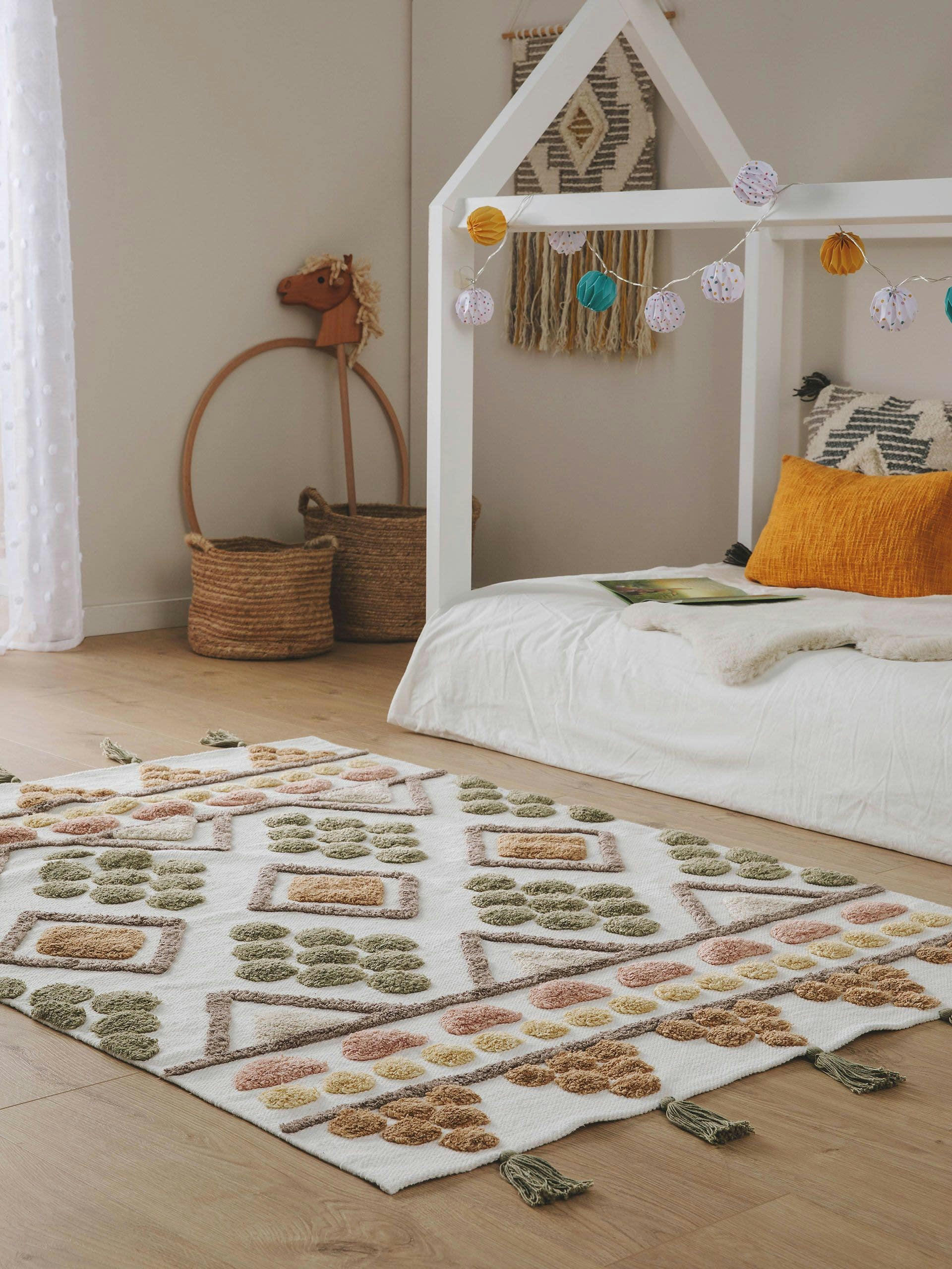 MAYA - Tapis lavables pour enfants multicouleur/beige 80x120