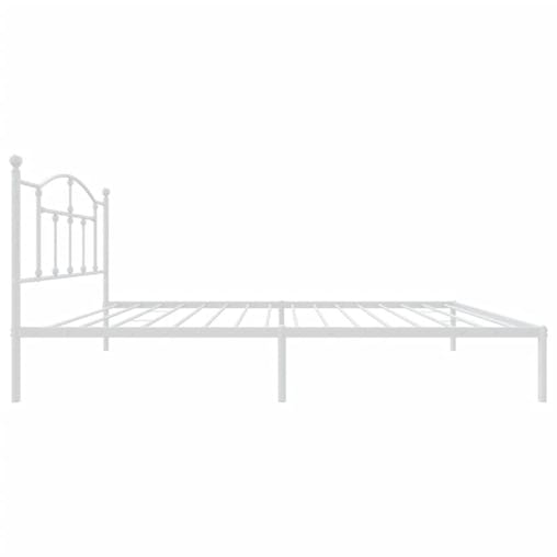 NNEVL Metal Bed Frame with Headboard White 107x203 cm King Single