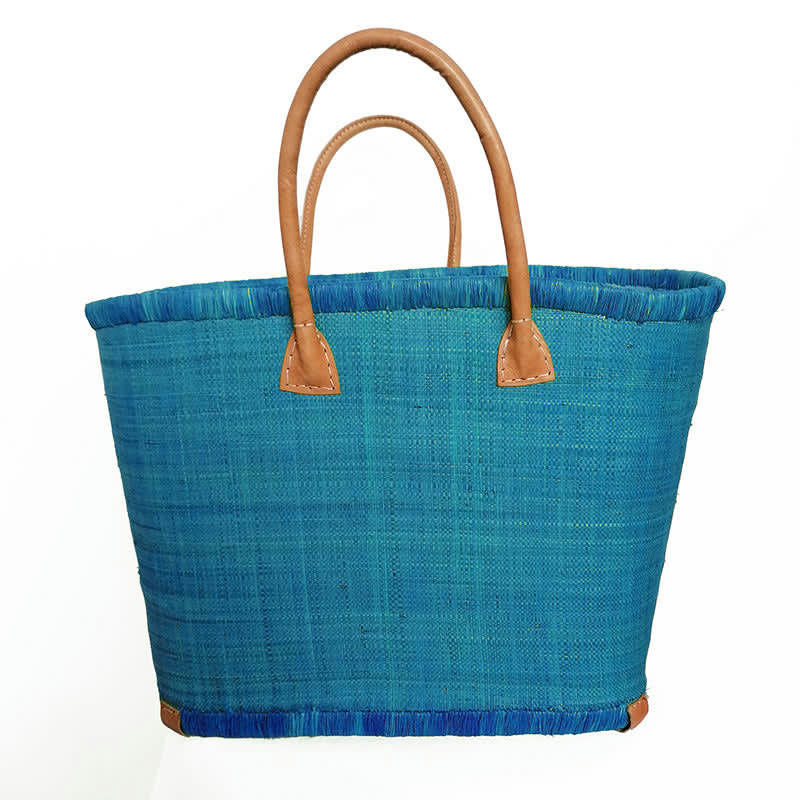 MORONDOVA - Panier rabane Morondova turquoise taille L