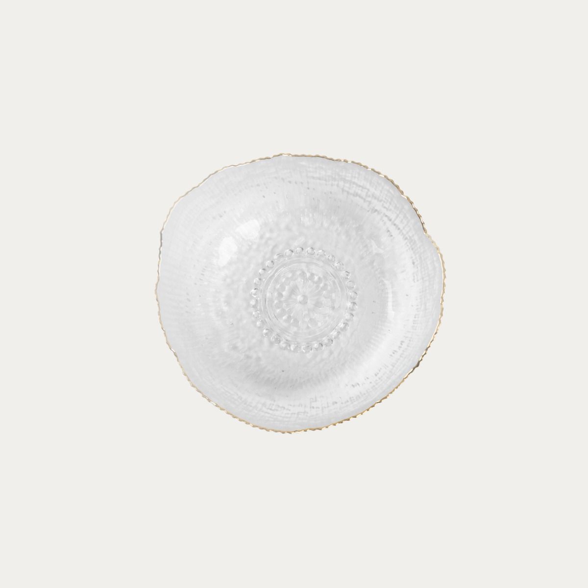 Miska APOLA ryflowana transparentna M 7,5 cm x 17 cm