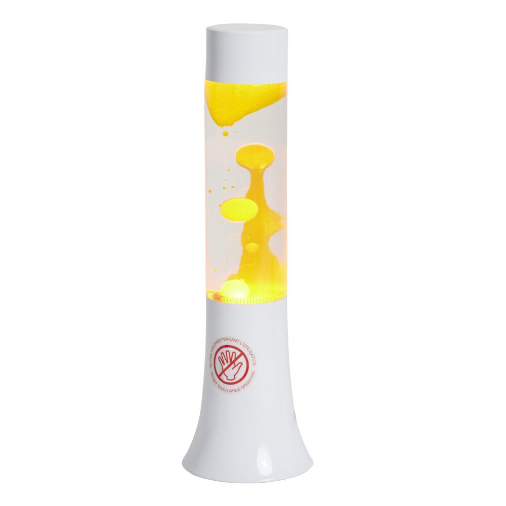 Lampe lave multicolore verre et métal Ø9xH30,5cm (2 modèles)