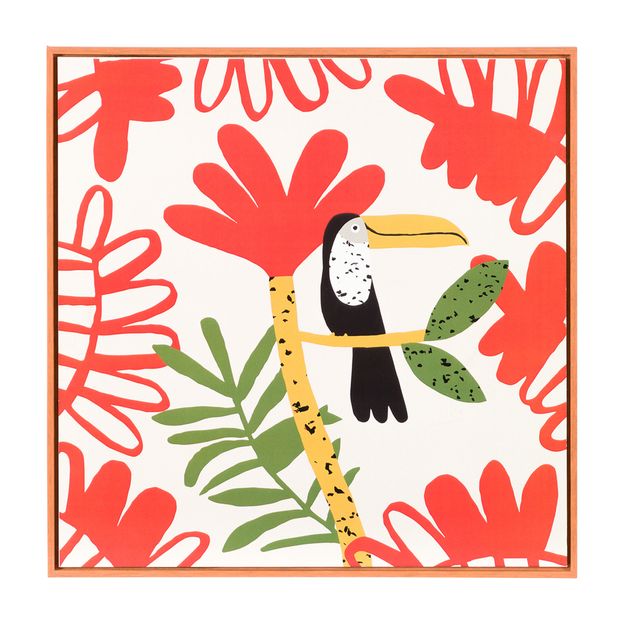 QUADRO TUCANO 30 CM X 30 CM BICHARADA